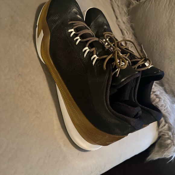 SAMPLE Promo Nike 15 Air Jordan CP3 VIII Cris Paul Black White Gold Sneakers - Picture 10 of 13